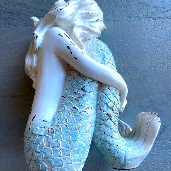 Wooden Mermaid doll figurine, Beach Ocean Mermaid Great Jewelry Photo Displays - Picture 2 of 4